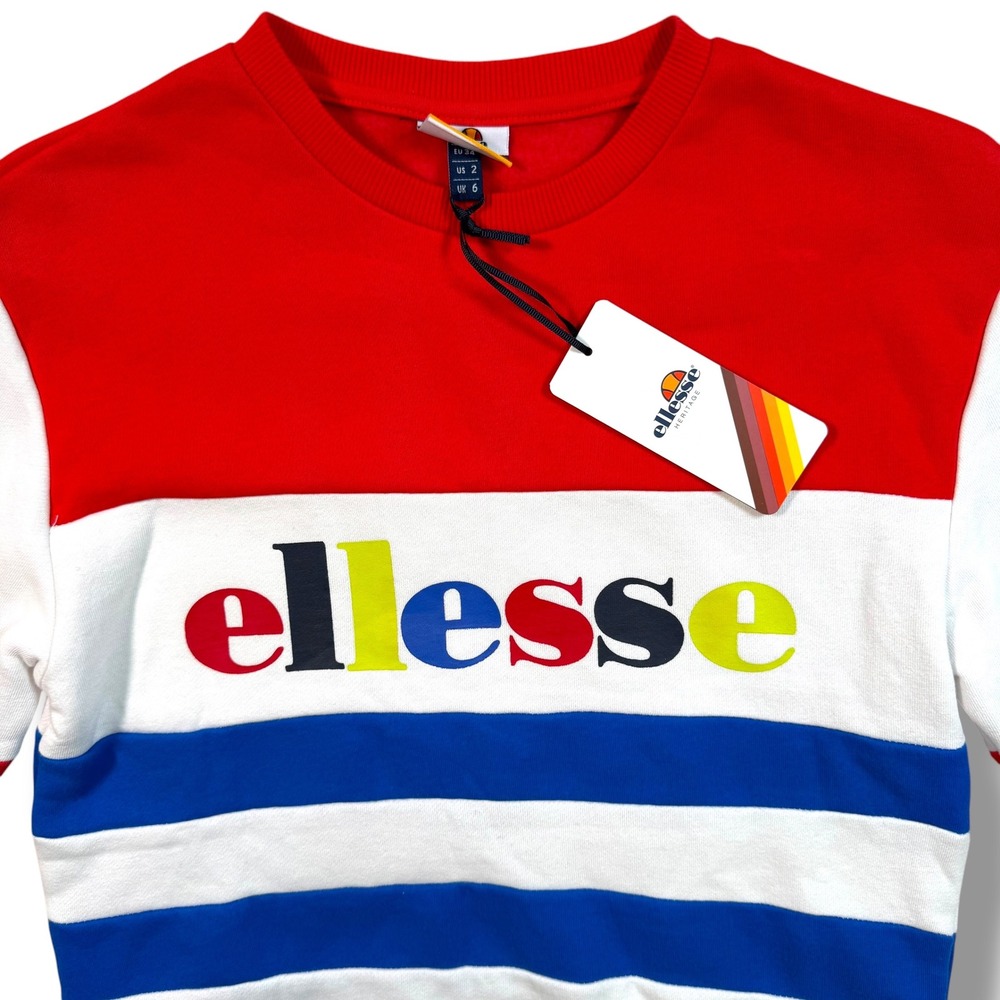 Vintage Ellesse Heritage Colorblock Logo Zeta Sweatshirt Women's Size 2